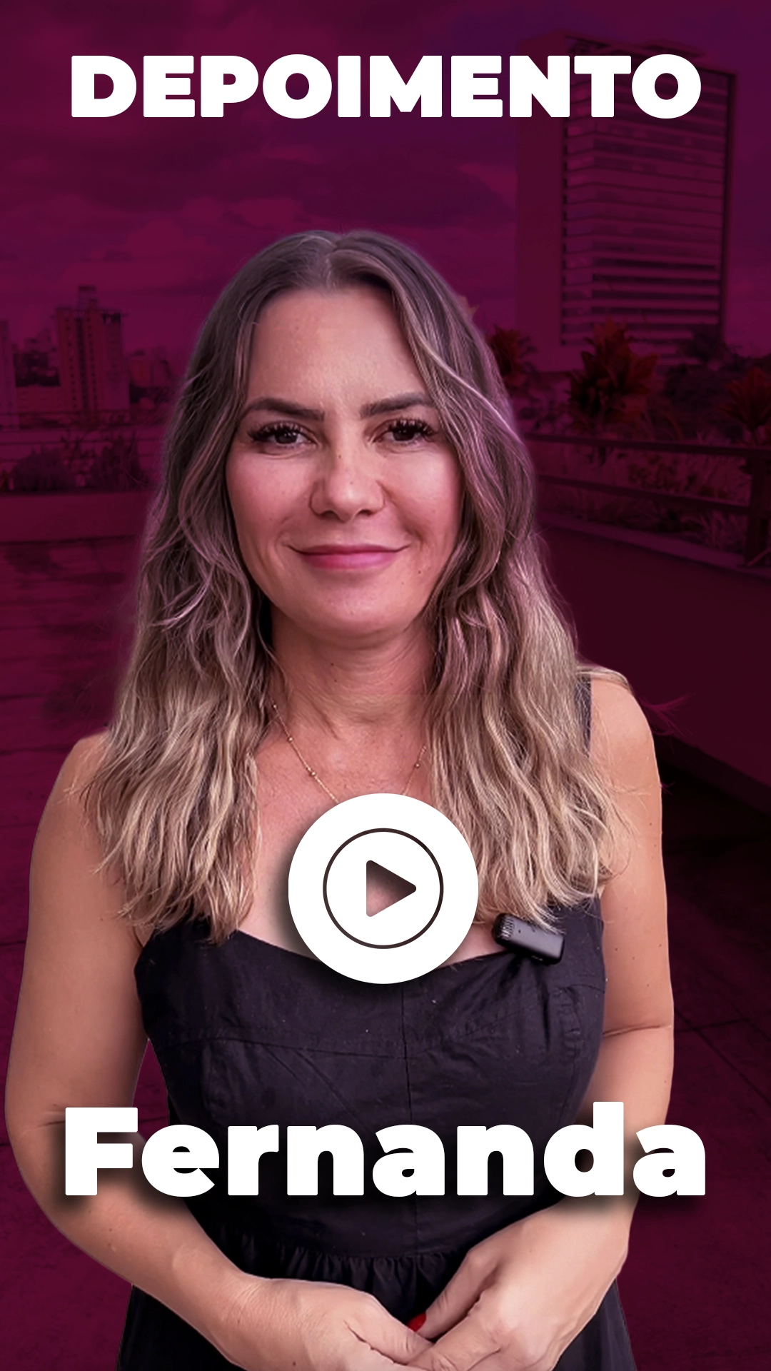 Depoimento em vídeo de Fernanda